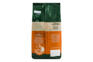 Кофе натуральный жареный в зернах Classico Cafe crema Jacobs м/у 500г