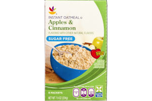 Ahold Instant Oatmeal Apples & Cinnamon Sugar Free - 8 CT