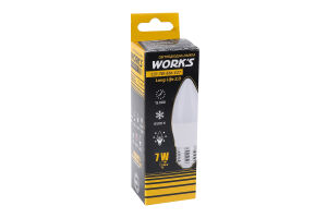 Лампа світлодіодна 7W E27 6500K A60 600lm №C37-7W-65K-E27 Long life 2.0 Work's 1шт