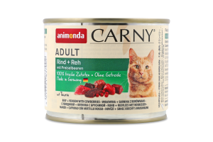 Корм д/котів з яловичиною олениною та брусницею 200г ж/б Карні