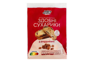 Сухарики сдобные с изюмом Dobra grinka м/у 100г