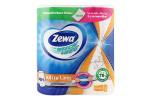Рушники паперові кухонні 2-х шарові Design Extra Lang Wisch&Weg Zewa 2шт