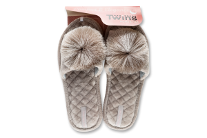 Тапочки открытые домашние женские Twins №5562 40 серый