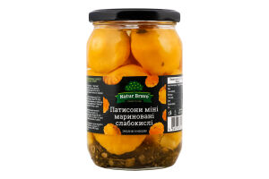 Патисони міні мариновані слабокислі стерилізовані Преміум Natur Bravo в/ґ c/б 670г