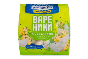 Вареники з картоплею та вершками Хрещатик м/у 800г