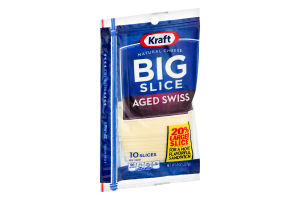 Kraft Natural Cheese Big Slice Aged Swiss - 10 CT