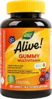 Добавка диетическая жевательные конфеты Gummy multivitamin Kids Alive! Nature's Way 60шт