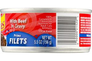 Purina Friskies With Beef In Gravy Prime Filets Cat Food