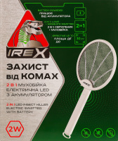 Мухобійка д/знищення комах LED електрична з акамулятором 2Вт Irex