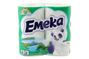 Папір туалетний 3-х шаровий Mountain fresh Emeka 4шт
