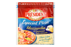 Суміш сирів д/піци Mozzarella&Emmental тертих 38% 150г President