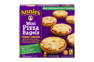 Annie's Homegrown Mini Pizza Bagels Three Cheese - 9 CT