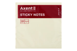 Блок клейкий Axent 7575мм 100 арк. жовтий
