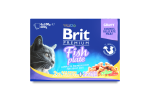 Корм Brit premium Fish plate 2х2 4*100г