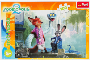 Пазлы для детей от 5лет Zootropolis 2 Disney Trefl 100эл
