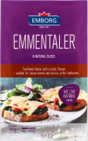 Сыр 45% твердый нарезка Emmentaler Emborg лоток 150г