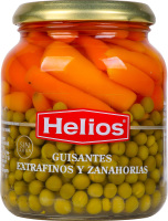 Горошок Helios зелений дрібний з морквою конс