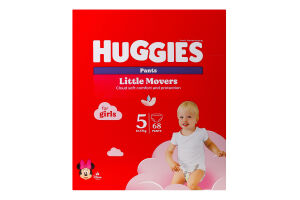 Подгузники-трусики Huggies Pants Box 5 для девочки, 12-17 кг, 68 шт