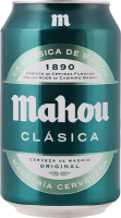 Пиво 330мл 4.8% світле фільтроване пастеризоване Clasica Mahou з/б