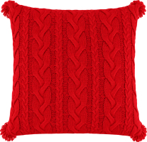 Подушка Прованс Hit Kosa-01 в'язана червон 45х45см