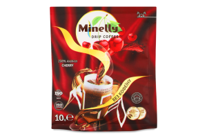 Кава Cherry мелена смажена без кофеїну 10г в дріпах Minelly