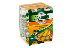 Напій кисломолочний 1.5% йогуртний з наповнювачем Мультифрукт Імун+ Лактонія к/у 4х100г