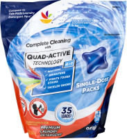 Ahold Complete Cleaning with Quad-Active Technology Laundry Detergent Single-Dose Packs Original - 35 CT