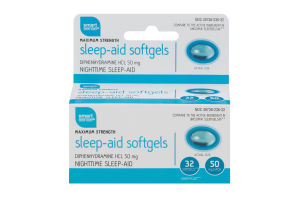 Smart Sense Maximum Strength Sleep-Aid Softgels - 32 CT