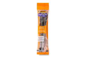 Ручка гелева Gelocity Stic чорна 0,5мм 2шт BiC