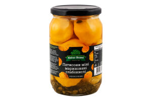 Патисони міні мариновані слабокислі стерилізовані Преміум Natur Bravo в/ґ c/б 670г