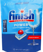 Таблетки для мытья посуды в посудомоечных машинах All in 1 Power Powerball Finish 65шт