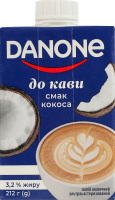 Напиток молочный 3.2% ультрапастеризованный со вкусом кокоса К кофе Danone т/п 212г