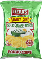Herr's Ripples Potato Chips Sour Cream & Onion Family Size
