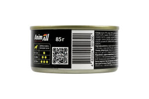 Корм консервированный для взрослых собак Курица в нежном желе AnimAll ж/б 85г