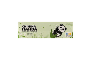 Салфетки бумажные 2-х слойные Сніжна панда 150шт