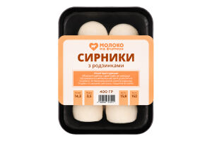 Сырники с изюмом Молоко від фермера лоток 400г