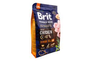 Корм сухий для собак похилого віку малих та середніх порід Chicken Senior Premium by Nature Brit м/у 3кг