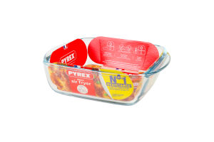 Форма скляна квадратна 1л 20x17х6см №211В100/7940 Air fryer Pyrex 1шт