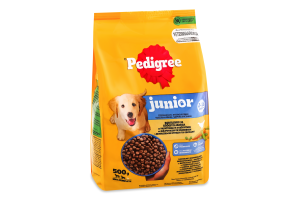 PEDIGREE Dry (для цуценят) Птиця/Овочі 12*500г