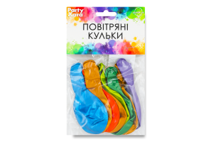 Набір кульок латексних металік 25см 10шт Паті Хата
