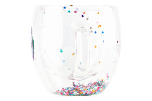 Склянка д/напоїв Святкова з блискіт подв дно 250мл