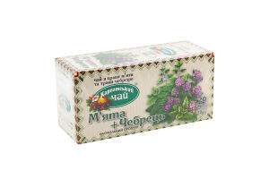Чай М'ята + Чебрець Карпатський чай к/у 20шт