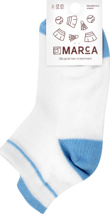 Носки спортивные женские Marca №Ж311 23-25 бело-голубые