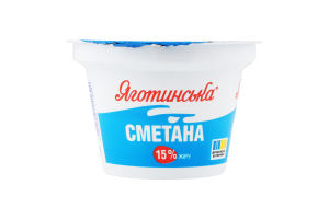 Сметана 15% Яготинська ст 180г