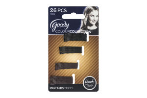 Goody ColourCollection Snap Clips Black - 26 CT