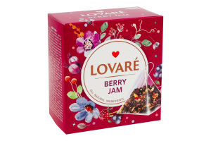 Бленд чая плодово-ягодного и цветочного с ароматом лесных ягод и вишни Ягодный джем Lovare к/у 15х2г