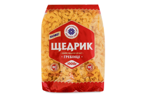 Изделия макаронные фигурные группа В класс экстра Гребешок Щедрик м/у 1кг