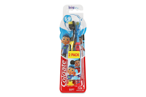 Щітка зубна для дітей 6-9років м'яка Big kids' smiles Colgate 2шт