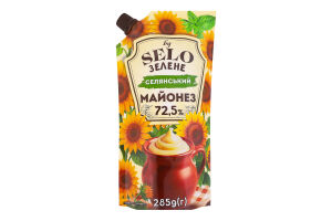 Майонез 72.5% Крестьянский Selo Зелене д/п 285г