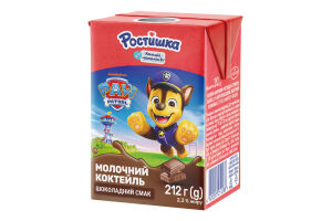 Коктейль молочний 2.3% стерилізований збагачений вітаміном D Шоколадний Ростишка т/п 212г